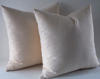 Set of 2 / Natural Linen Pillow Cover,Rav Linen, Pure Linen Pillows, Linen Throw pillow, Decorative Pillow cover