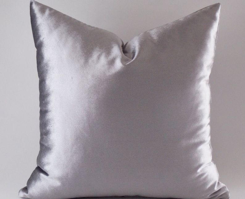 Velvet Silver Pillow Covers 12141618202224262830 Etsy