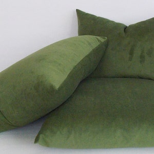 Velvet Green Pillow Cover / Decorative Velvet Pillow / Throw Green Pillow / Couch Velvet Pillows,Green Velvet All Sizes image 5