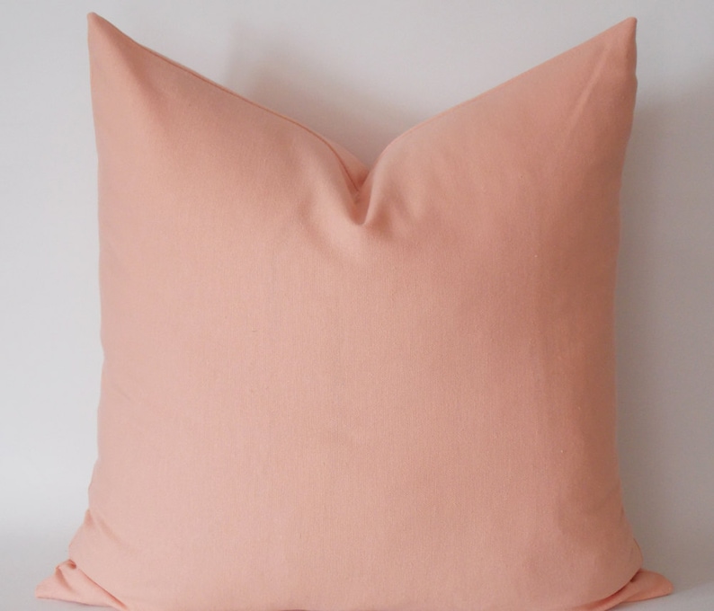Salmon Pillow Cover / Decorative Cotton Throw Pillow Cover / Etsy