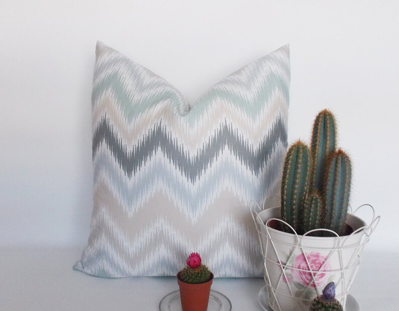 Decorative Pillow Cover, Zig Zag Throw Pillow, Chevron Throw Pillow Cover 16,18,20,22,24,26,28,30 inch Chevron Accent Pillows image 4