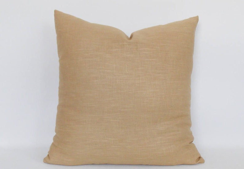 Natural Solid Beige Linen Pillow Cover / Cushion Linen Cover / Etsy
