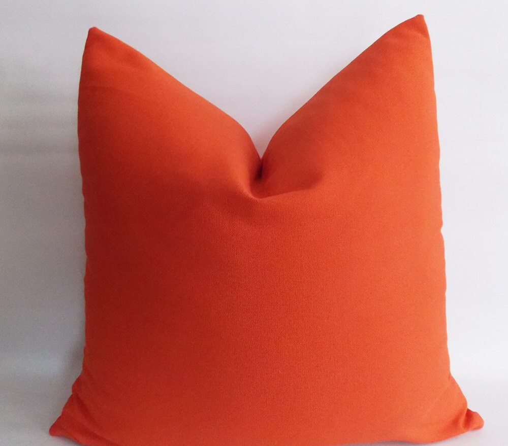 Solid Orange pillow 12141618202224262830 inch Etsy