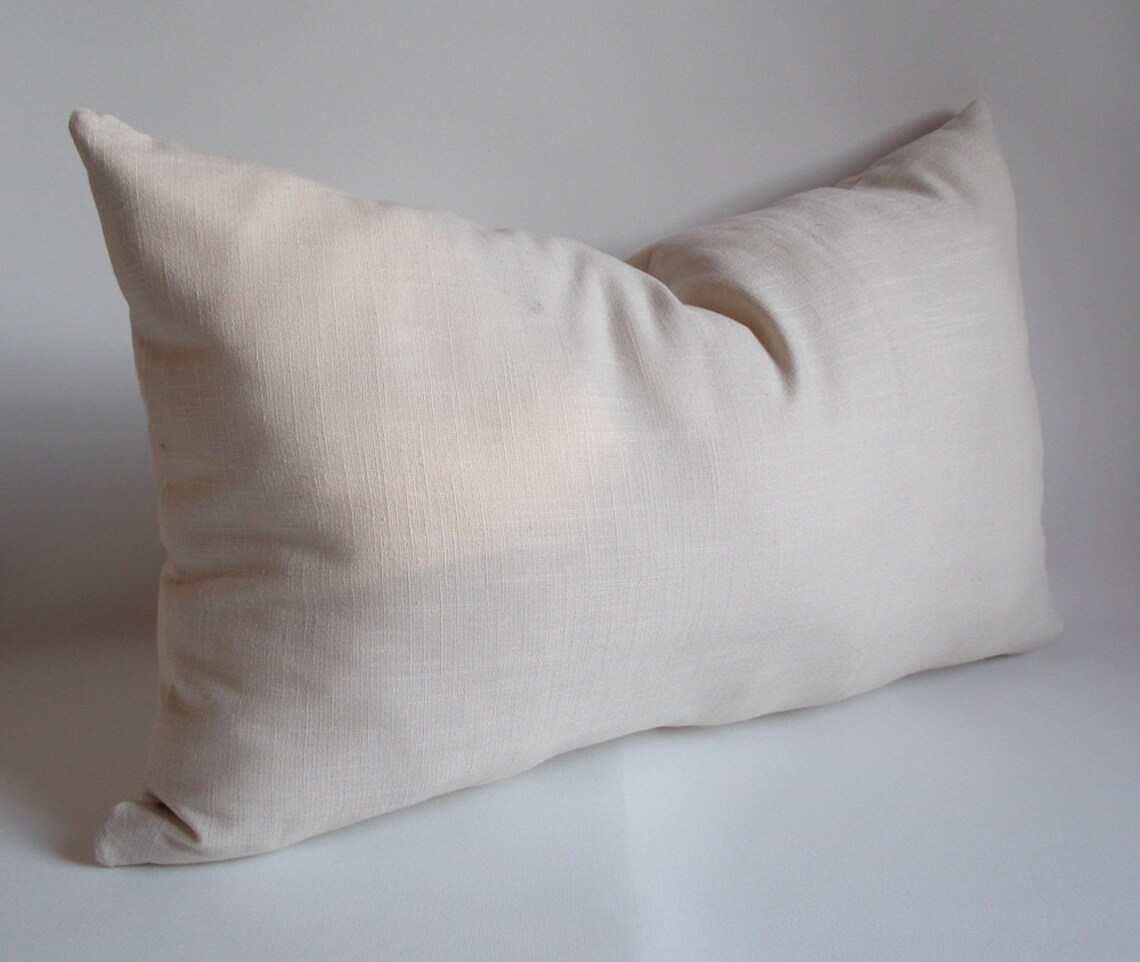 1 Pcs / Linen Natural Lumbar Pillow Decorative Pillow Etsy