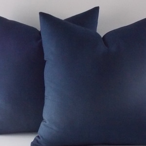 Set of 2 Navy Blue pillow,Decorative pillow,Throw pillow,Pillow cover 20&#39;&#39; x 20&#39;&#39; (50 cm x 50 cm) Cotton Canvas Pillow