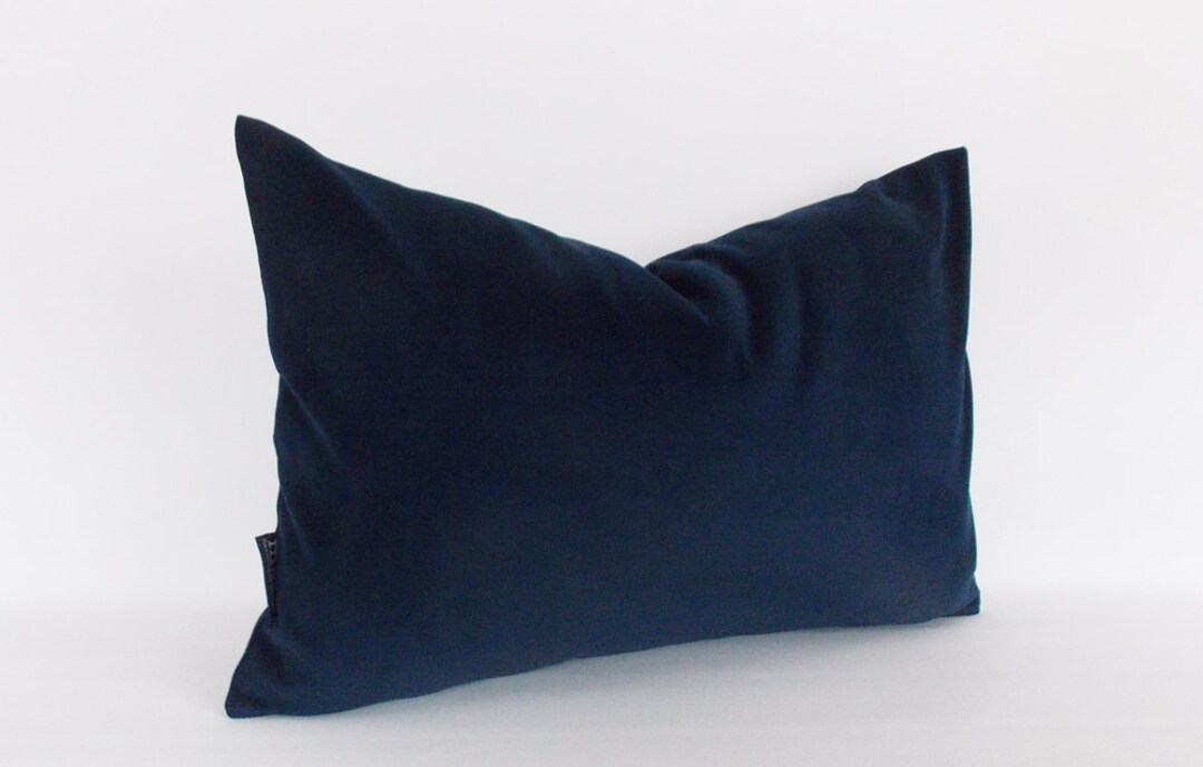 Velvet Cotton Navy Pillow Cover / Navy Velvet Pillow Cover / Navy