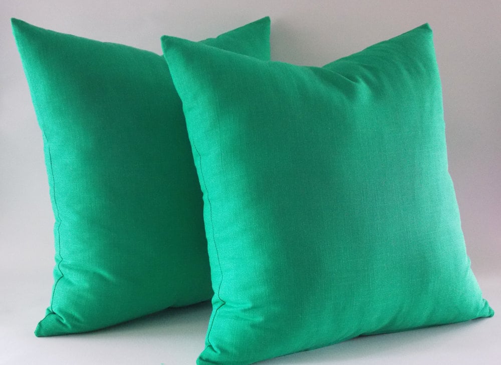 Set of 2 / Green Linen Cushion Pillow CoversGreen Linen Etsy