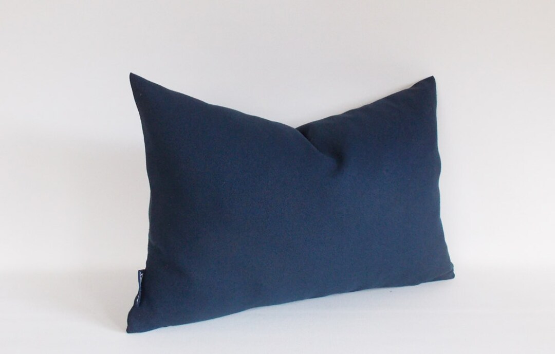 Navy Blue Lumbar Pillow Cover/decorative Throw Navy Cushion Cover/throw