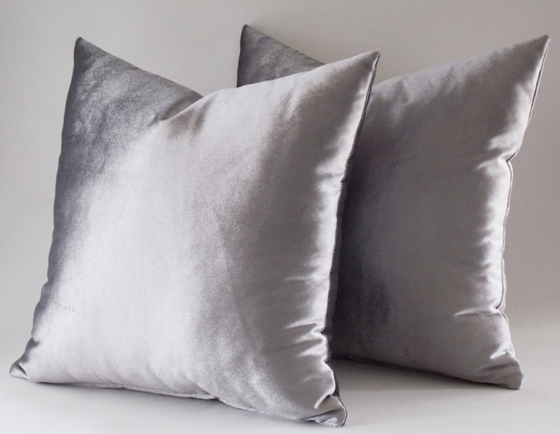 silver throw pillow covers
