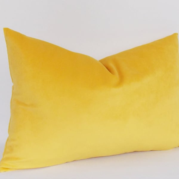 Yellow Lumbar Pillow Etsy