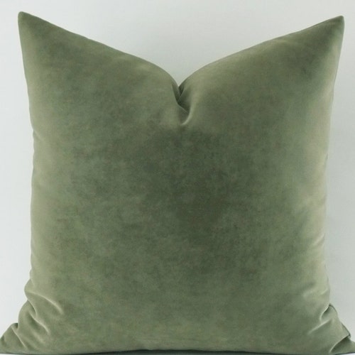 Jade Green Velvet Pillow Cover Etsy