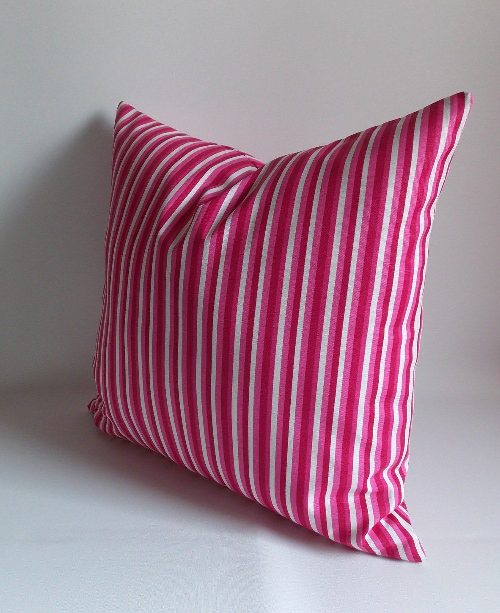 Pink Striped Pillow Decorative Pillow Throw Pillow Etsy