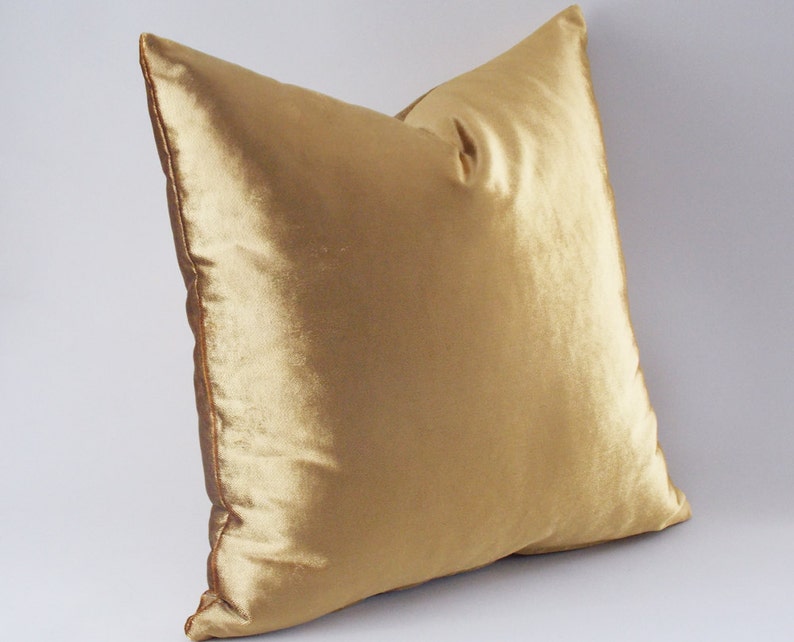 Velvet Solid Gold Pillow Covers / Decorative Gold Velvet Etsy