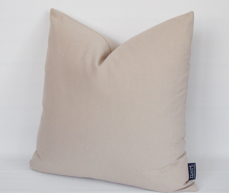 Beige pillow cover,Decorative pillow,Throw pillow,Pillow cover Cotton Canvas Blend, 12,14,16,18,20,22,24,26,28,30 inch image 3