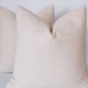 Natürliches Leinen Kissenbezug Set: Rustikales Dekokissen, 45 cm
