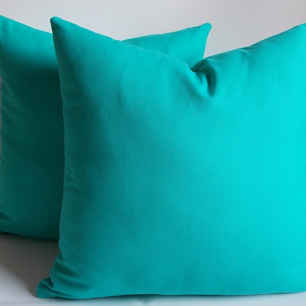 Set of 2 / Turquoise pillow,Decorative pillow cover,Throw pillow,Pillow cover 20'' x 20'' (50 cm x 50 cm) Cotton Canvas Pillow