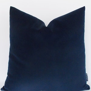 Solid Navy Velvet Pillow Covers/ Navy Velvet Throw Pillows /  Decorative Velvet Pillows / Velvet Cushion,12,14,16,18,20,22,24,26,28,30 inch