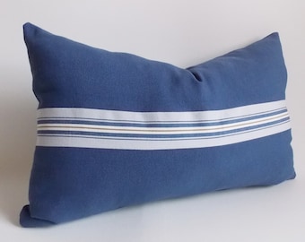 Navy Blue pillow,Decorative pillow,Lumbar pillow,Pillow cover 12'' x 18'' (30 cm x 45 cm) Cotton Canvas Blend