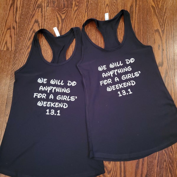 Disney Girls Weekend Running Partner Matching Disney Running Tank Half Marathon Running  Marathon Tank Running Tank Running Partners Tanks