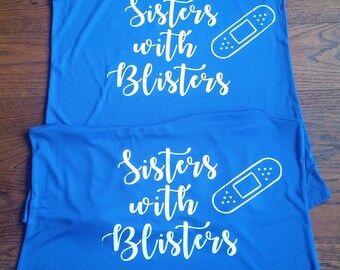 Sisters with Blisters Running Tank: Ladies Wicking Tee