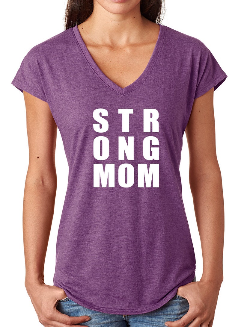 Strong Mom running shirt workout fitness shirt Etsy