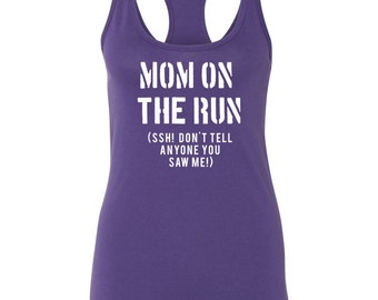 Mom On The Run  Running Tank Mother Runner Tank Running Moms Training Tank