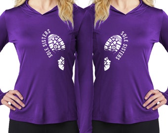 Sole Sisters Running Shirt: Long Sleeve Marathon Tee with Thumbholes