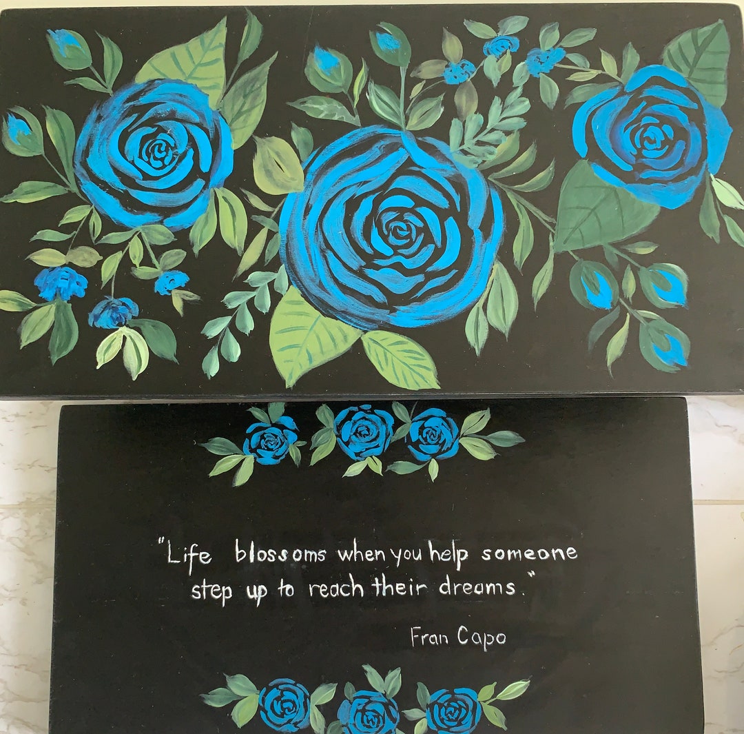 Elegant Wooden Twostep Step Stool With Phrase Etsy