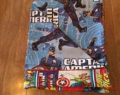 Marvel's Captain America Comic Two sided Baby Blanket 100% cotton 42.5" X 36"