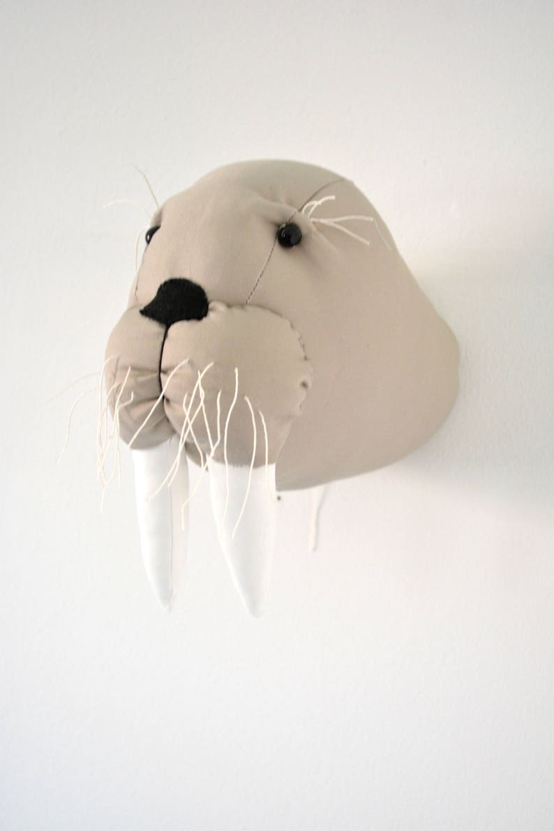 Walrus Faux TaxidermySeal Trophy Head Fabric Animal Trophywall mount walrus head