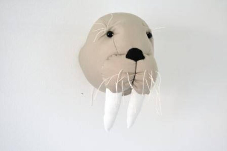 Walrus Faux TaxidermySeal Trophy Head Fabric Animal Trophywall mount walrus head