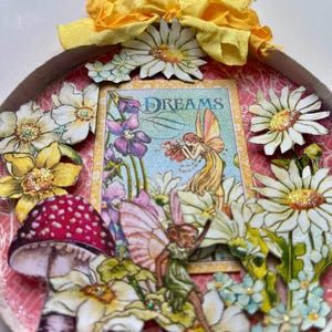 Fairies among the flowers Ornament; Folklore Fairy Decoration with Dream theme