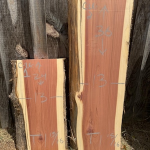 One of a Kind Live Edge Cedar Slabs
