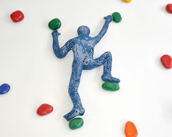 Climbing Sculpture Wall Art Gift For Home Decor Interior Design Rock Climber Climbing Man Contemporary Artwork