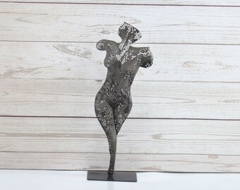 Torso sculpture, Metal wall art, metal art sculpture, Living room art, Interior design, Free standing sculpture