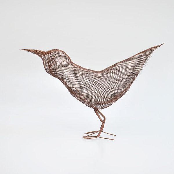 Bird sculpture, Metal bird artwork, Contemporary metal art, Bird decorations for home, 3d art