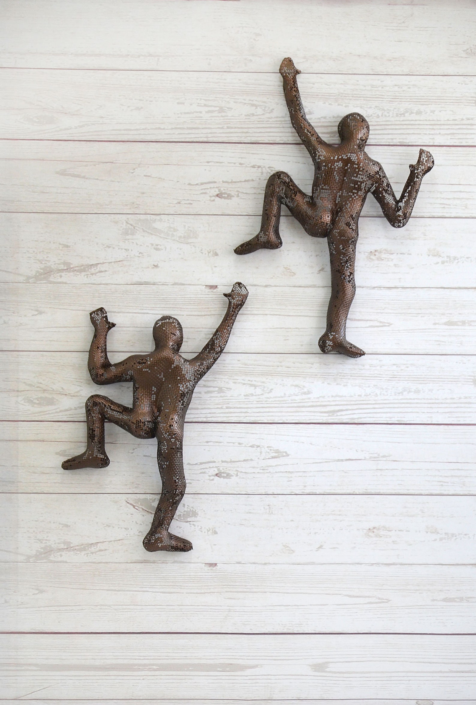 SET of 2 Climbing Men Wall Decor Wall Hanging Metal Art Etsy