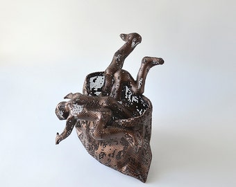 Living room decorating idea, Metal Sculpture, modern art, home decor, metal art, 3d art