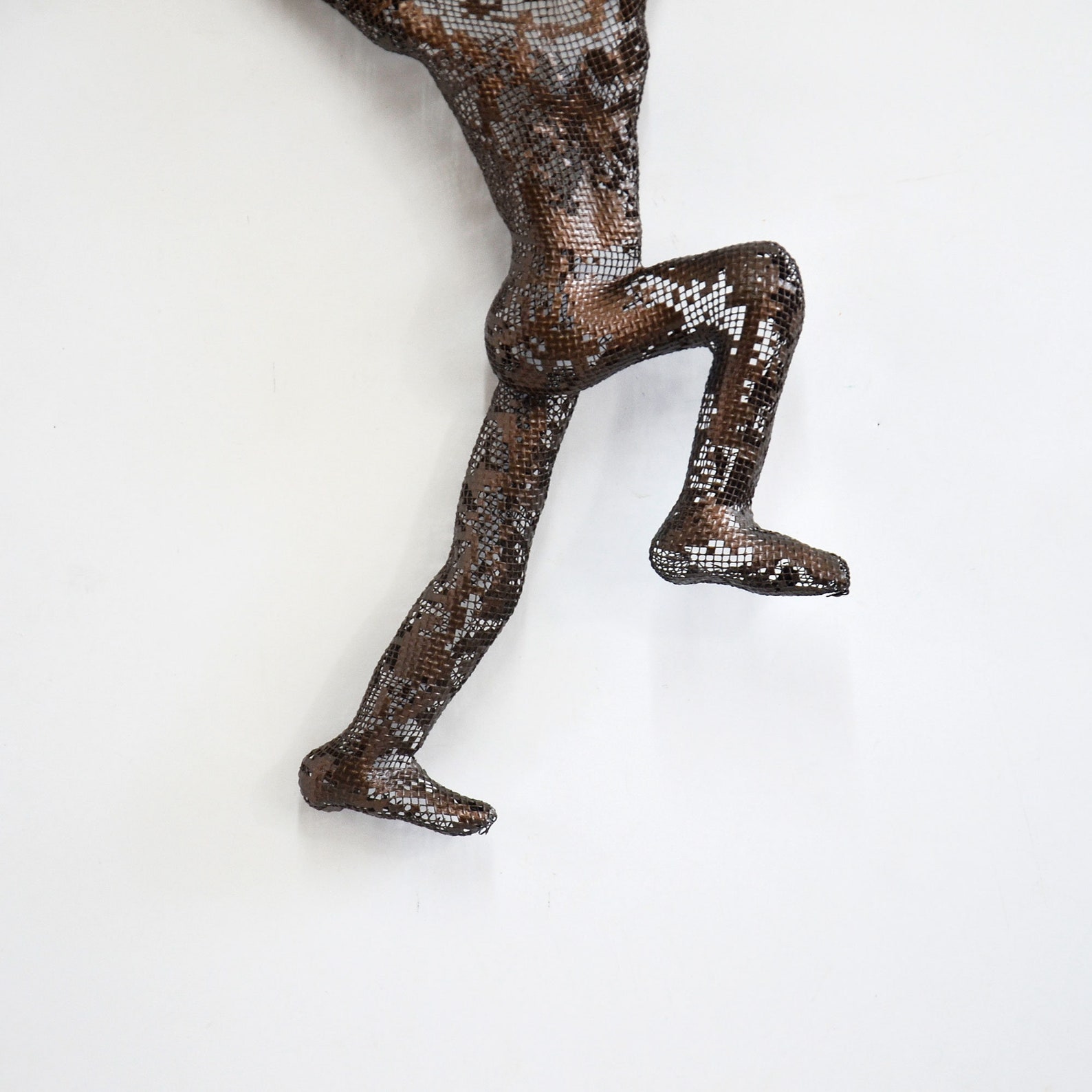 Metal Sculpture of a Climbing Man Metal Wall Art Climber 3d Etsy