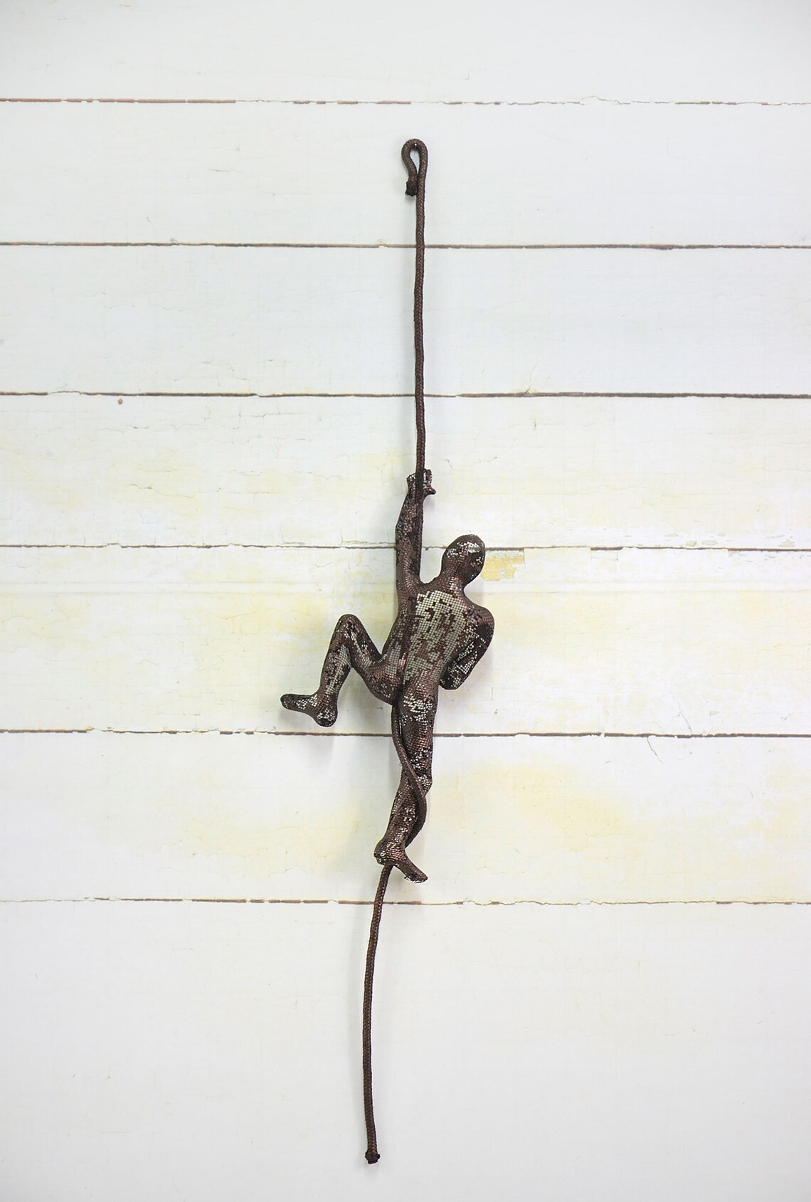 Wall hanging Climbing man on rope home decor metal Etsy