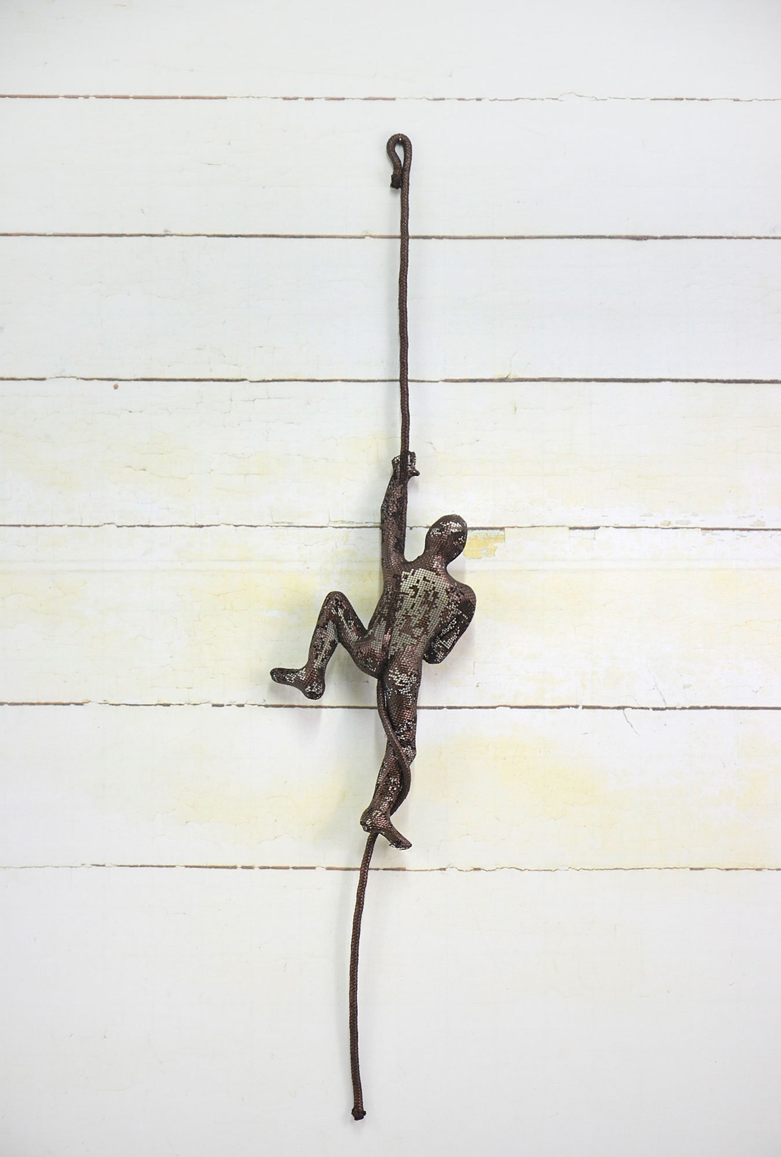 Wall hanging Climbing man on rope home decor metal Etsy