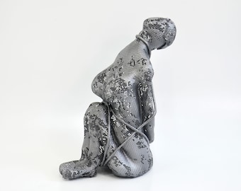 Contemporary metal art, Female sculpture, Unique home decor,  Abstract sculpture, Metal sculpture