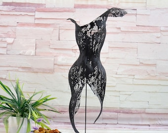 Sexy Nude woman torso sculpture, Metal art,  wire mesh sculpture, Abstract Sculpture,  Free standing