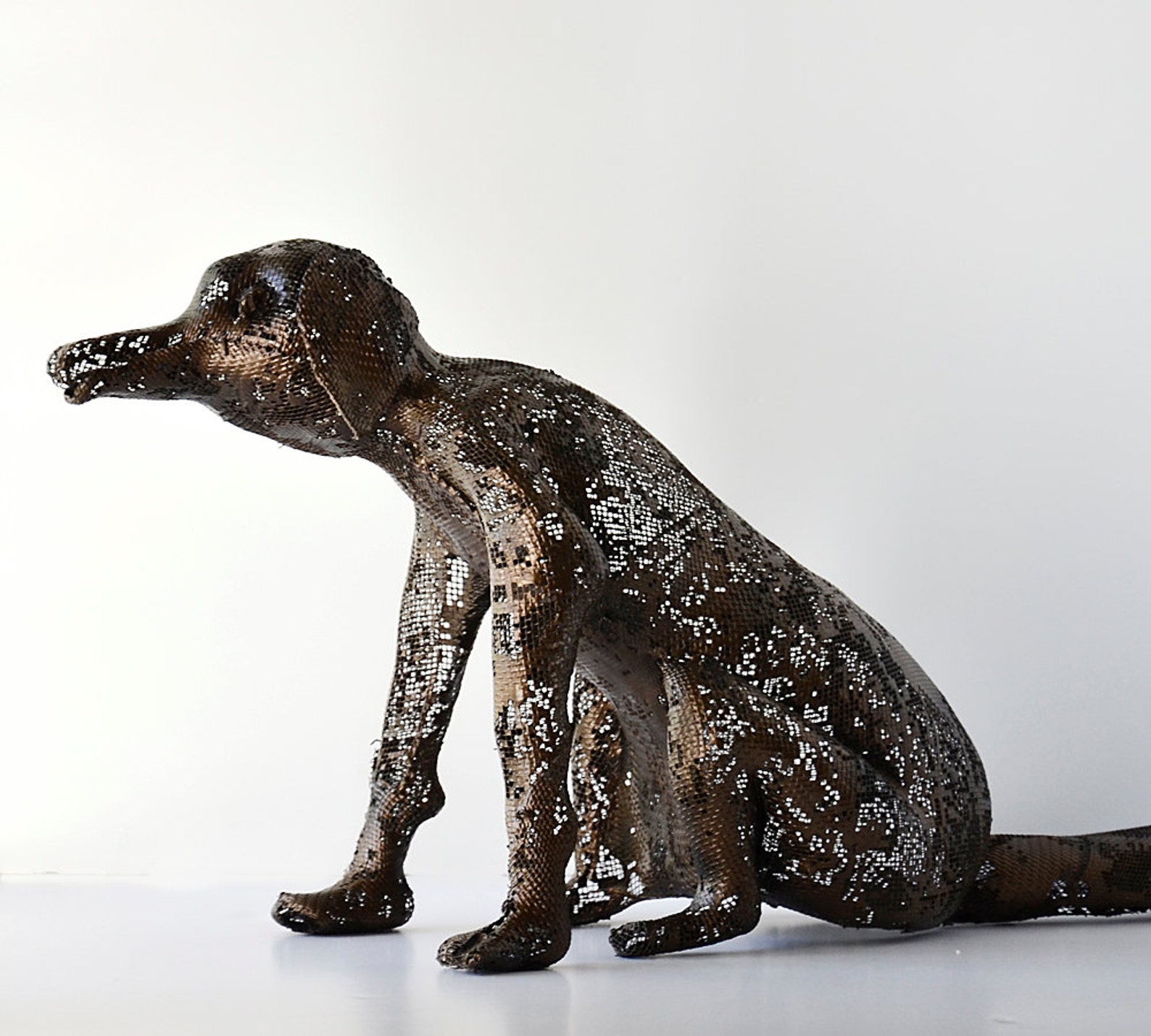 Metal dog sculpture Contemporary art metal sculpture 3d Etsy