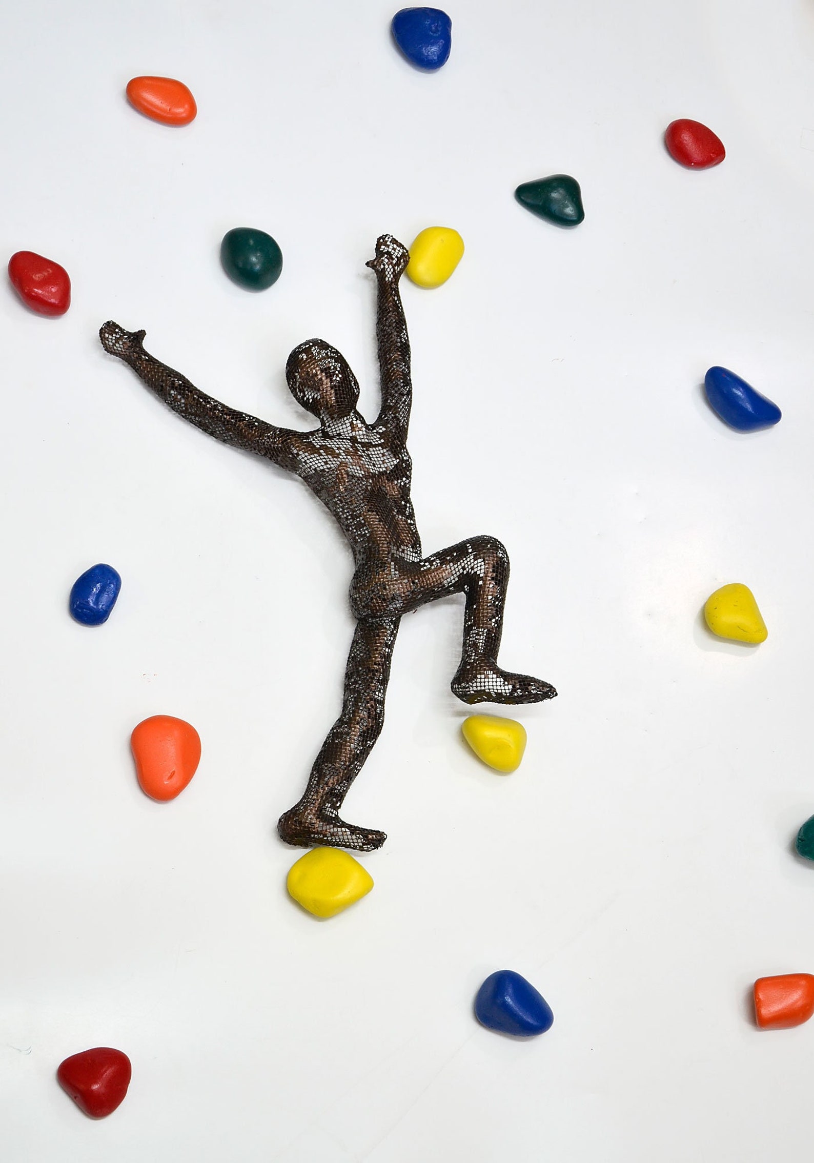 Metal Sculpture of a Climbing Man Metal Wall Art Climber 3d Etsy
