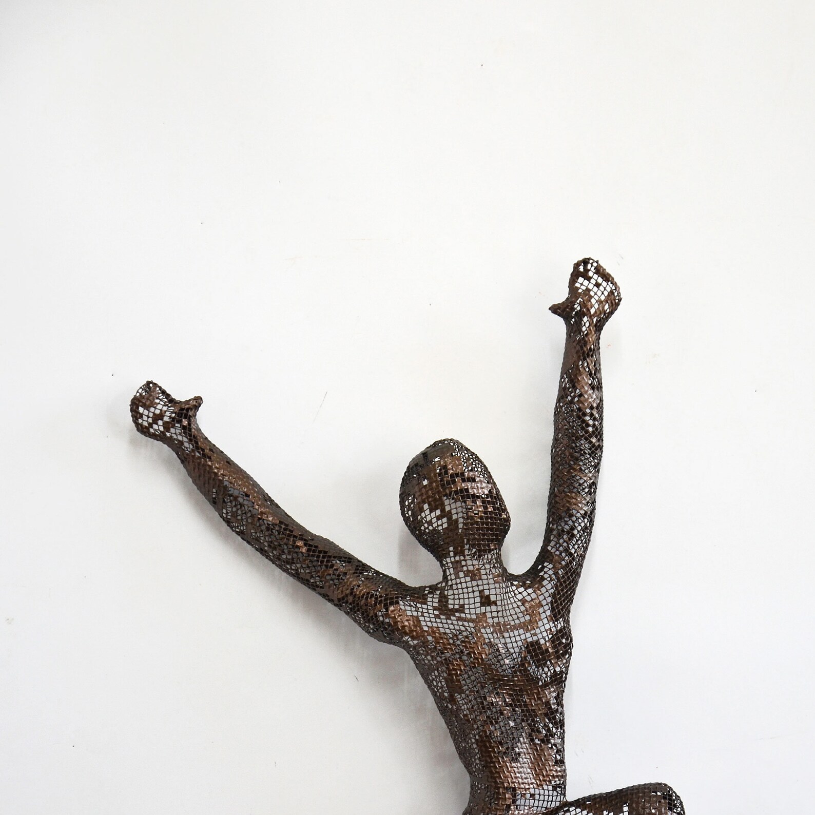 Metal Sculpture of a Climbing Man Metal Wall Art Climber 3d Etsy