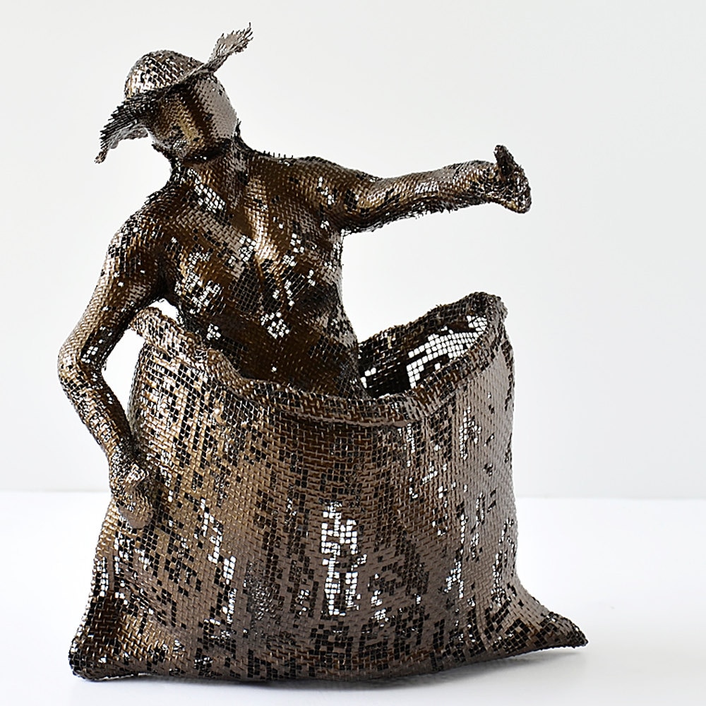 Man Sculpture Wire Mesh Sculpture Metal Sculpture Modern | Etsy