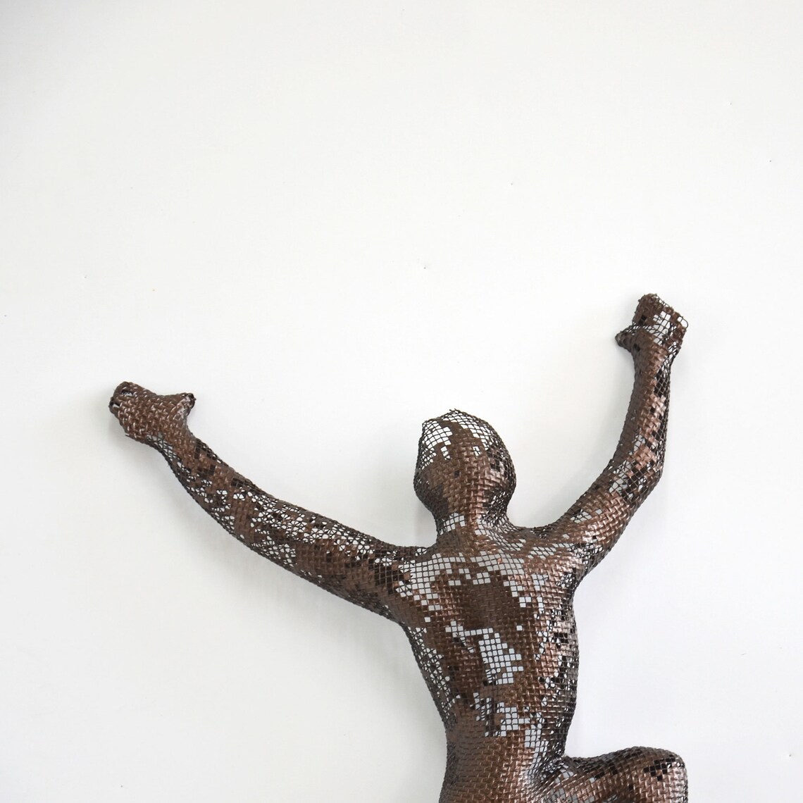 Metal Sculpture of a Climbing Man Metal Wall Art Climber 3d Etsy