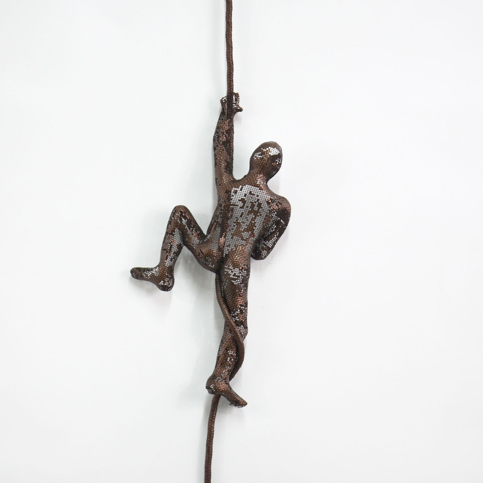 Wall hanging Climbing man on rope home decor metal Etsy