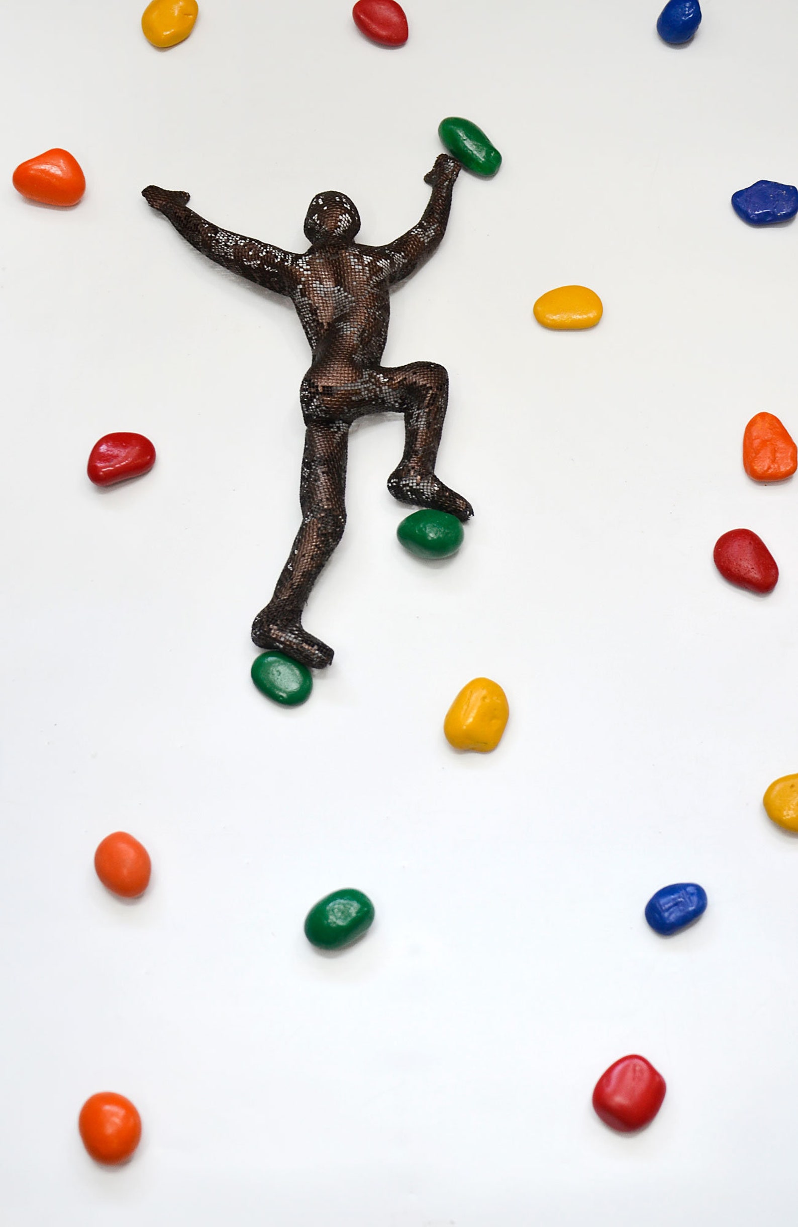 Metal Sculpture of a Climbing Man Metal Wall Art Climber 3d Etsy